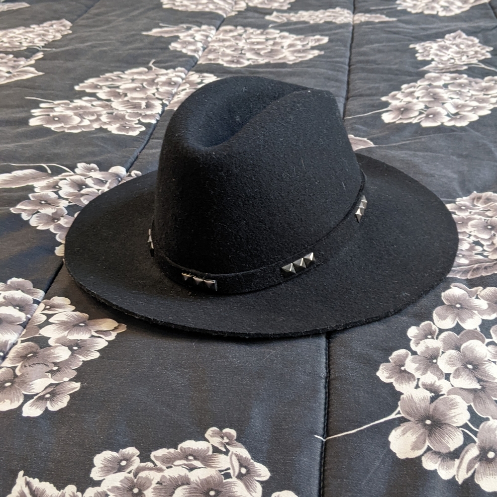 Studded Black Fedora